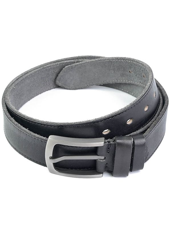 Curea pentru barbati 7101, piele naturala, 130 cm, Neagra