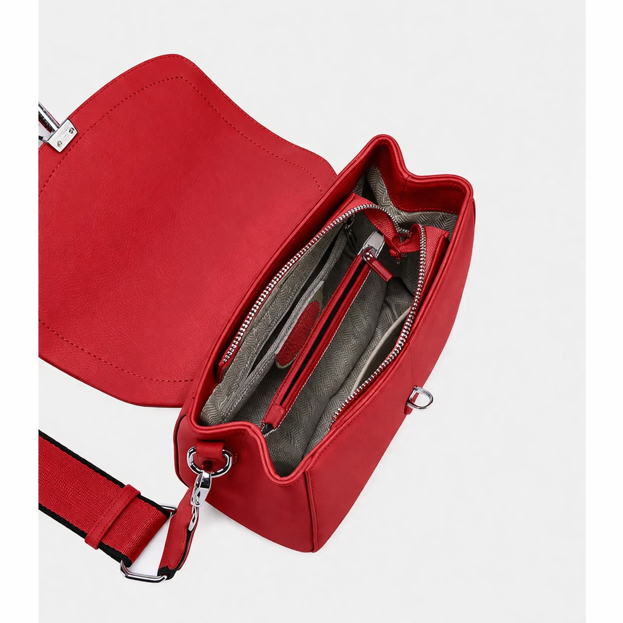 Geanta dama, Arina GT3119, piele naturala, Bordo - imagine 3