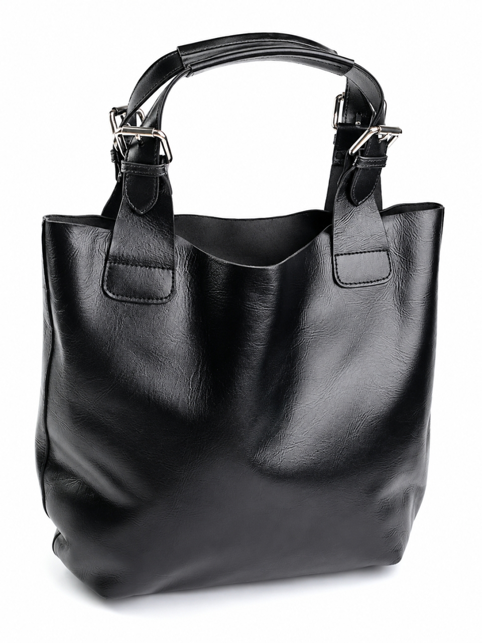 Geanta de dama, 811, piele naturala, Neagra