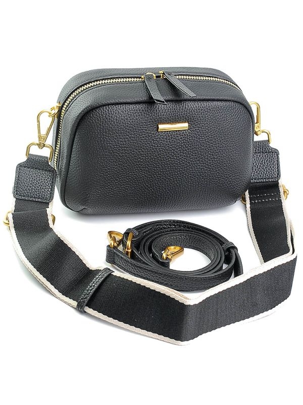 Geanta de dama, 8716, piele naturala,Neagra