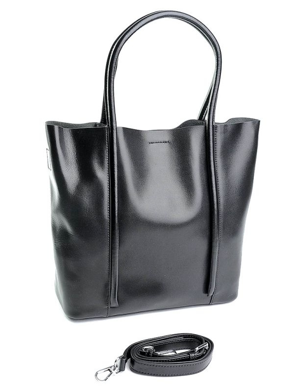 Geanta de dama, 9902, piele naturala, Neagra