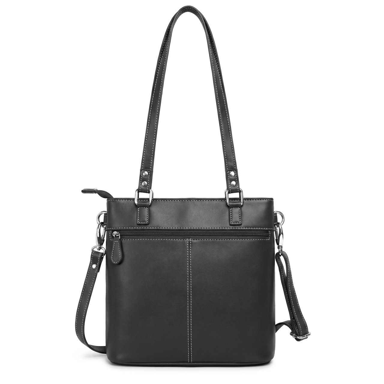 Geanta de dama, Anne GT3850, piele naturala, Negru