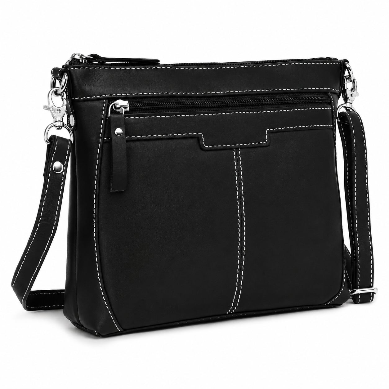 Geanta de dama, Claudie GT3880, piele naturala, Negru