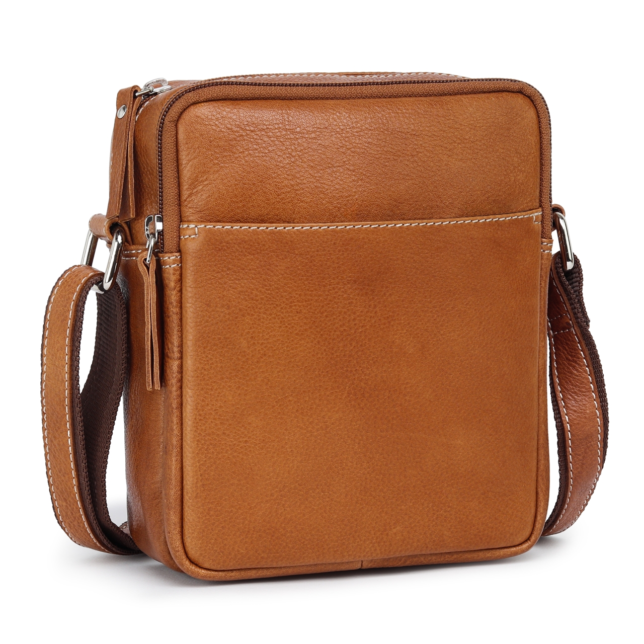 Geanta de umar pentru barbati, Damian GT3867, piele naturala, Maro