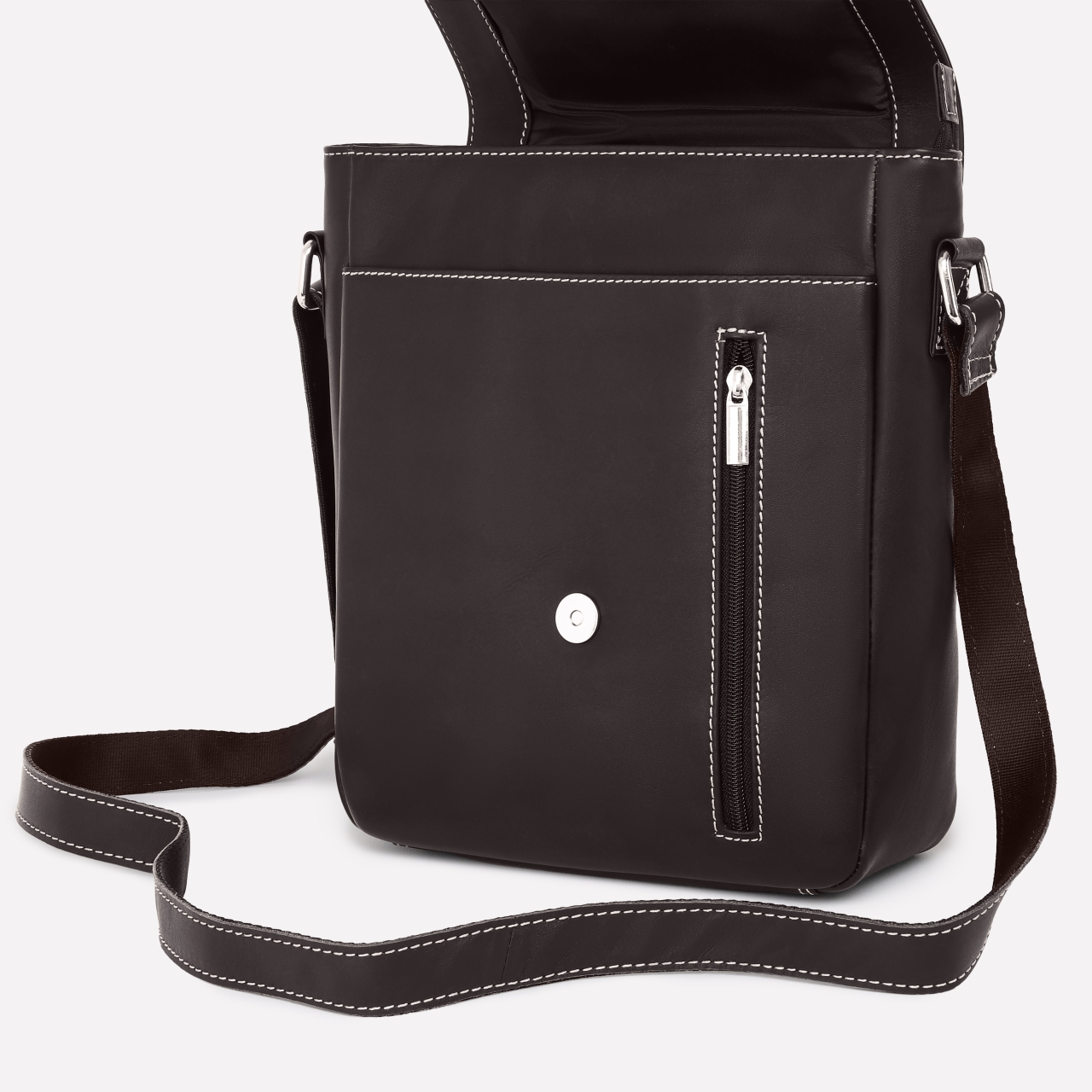 Geanta de umar unisex, Gabrielle, GT3873, piele naturala, Maro inchis - imagine 5