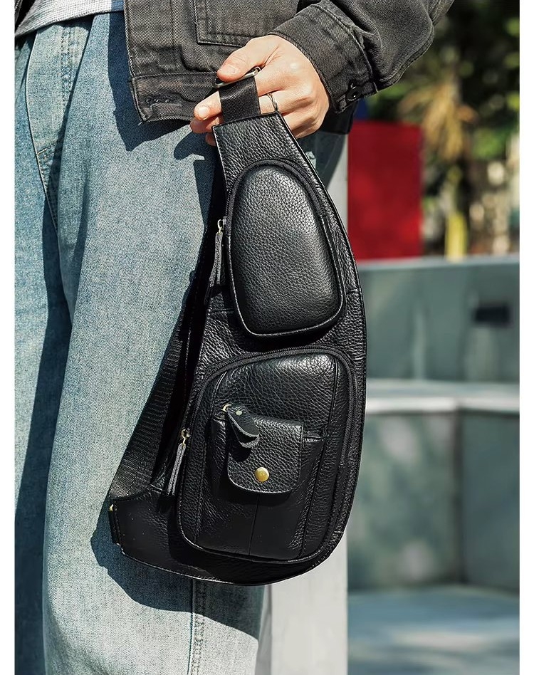 Geanta pentru barbati, Lior GT3309, piele naturala, Negru - 1 | YEO
