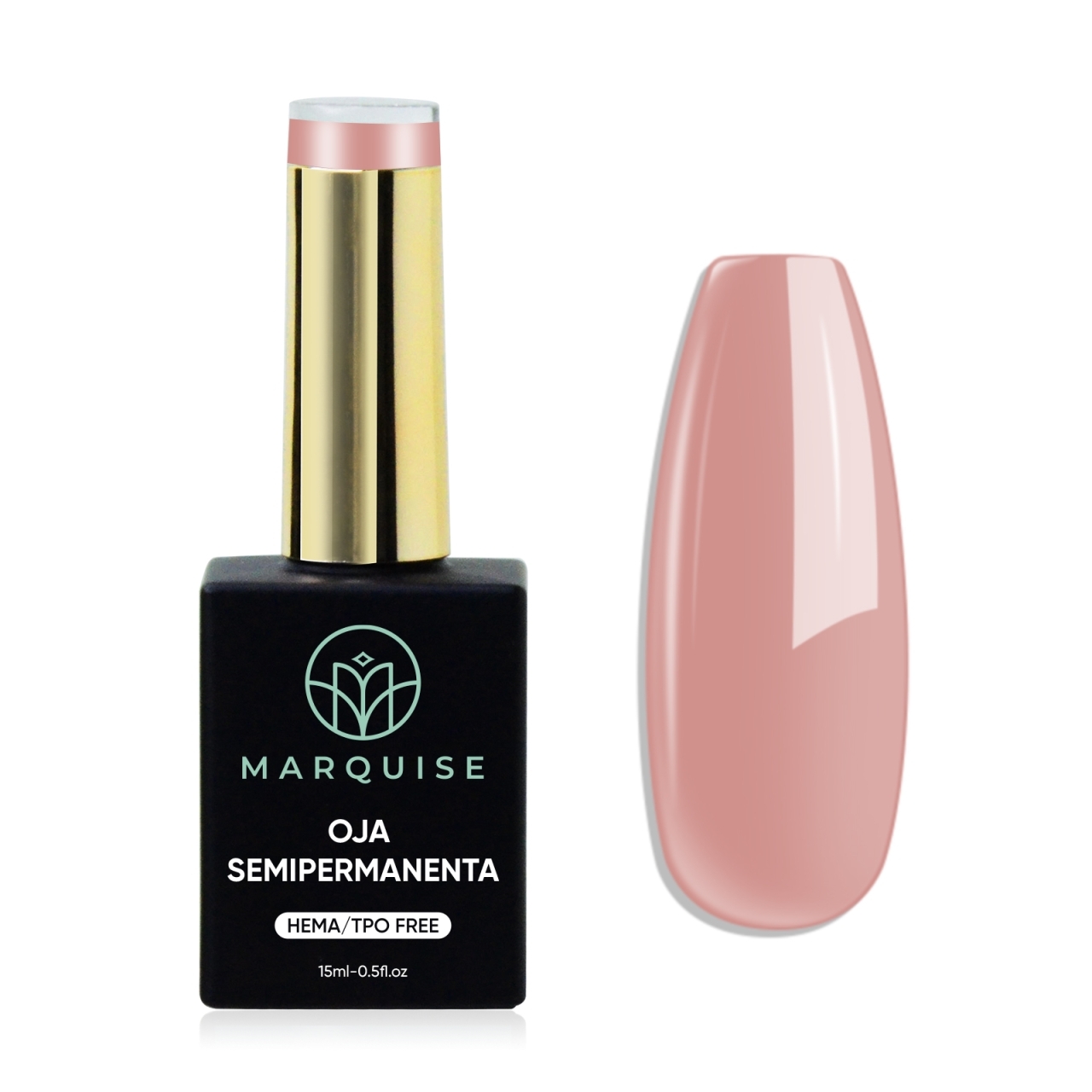Oja semipermanenta HEMA/TPO FREE, Marquise, Nude LTS026, 15 ml