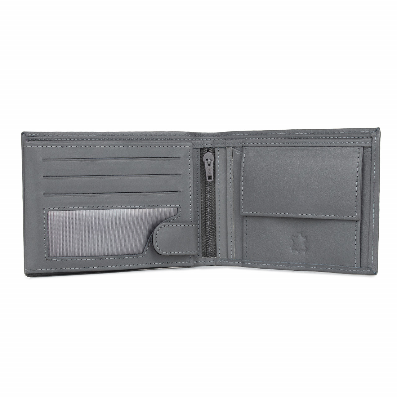 Portofel barbati Ronno, Alvaro PT1477 , piele naturala, Gri - imagine 2