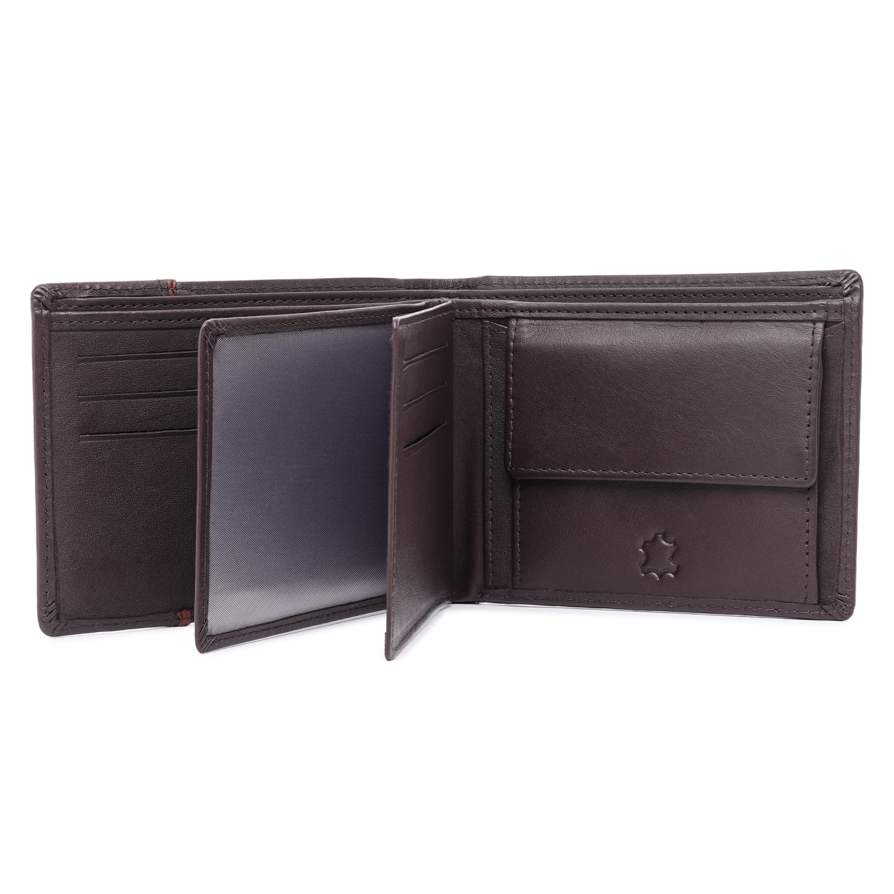 Portofel barbati Ronno, Vlad PT1445, piele naturala, Maro inchis - imagine 4