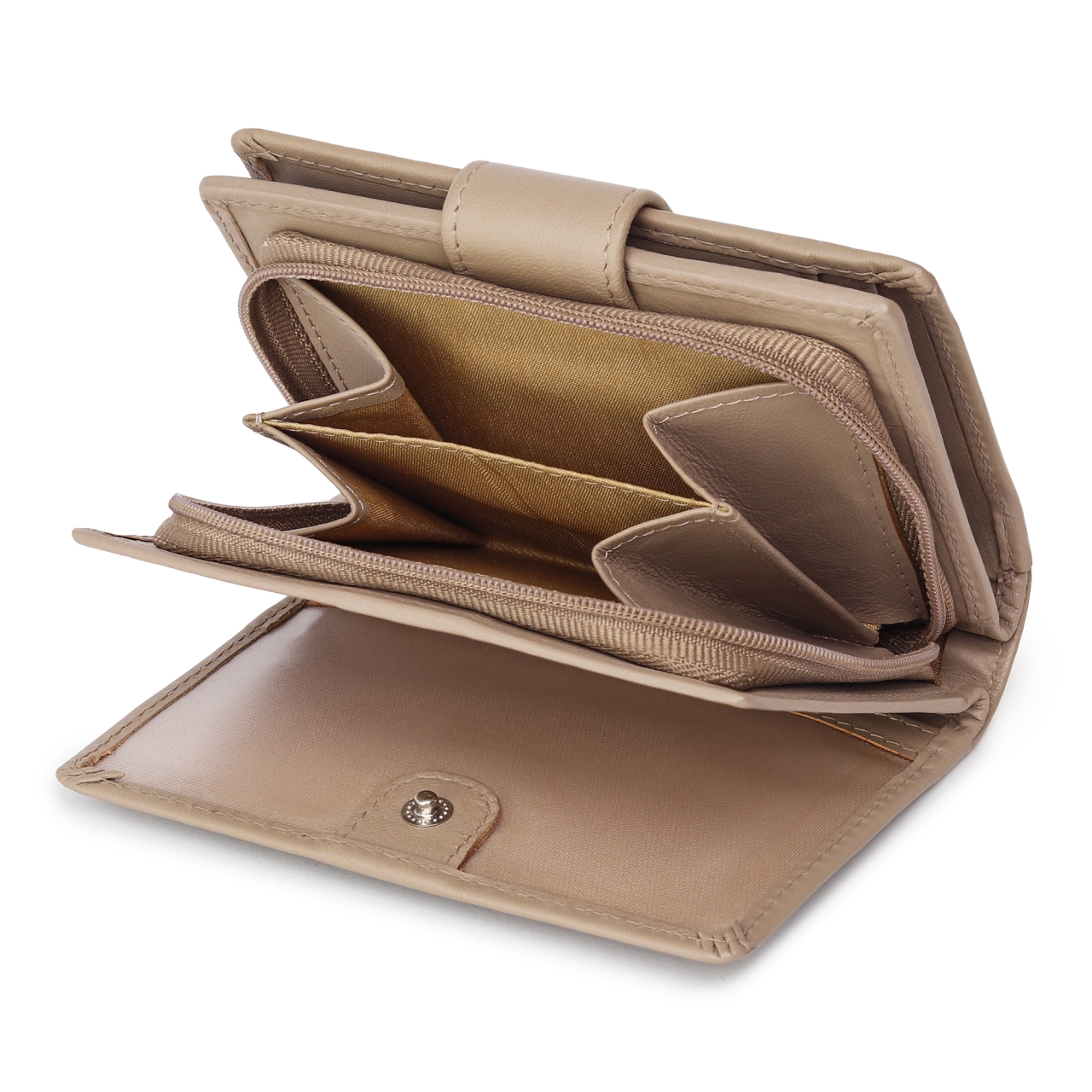 Portofel dama Marquise, Melusine PT1492, piele naturala, Crem - imagine 3