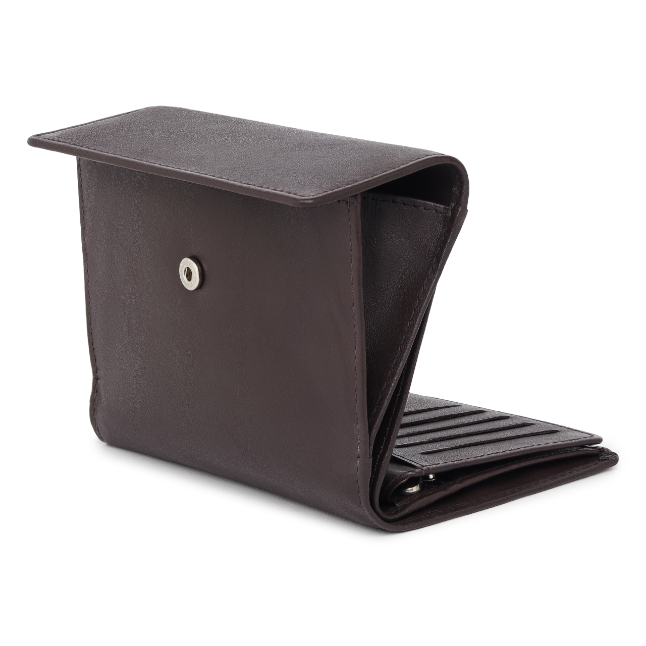 Portofel dama Marquise, Perseida PT1457, piele naturala, Maro inchis - imagine 4