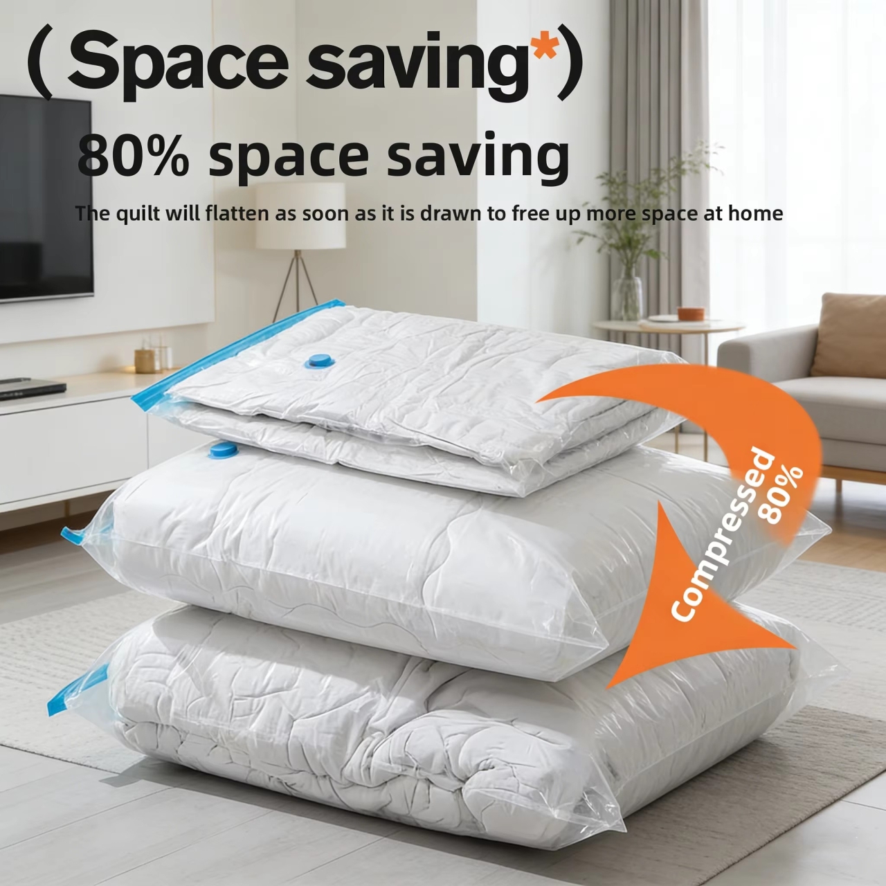 Pungă de depozitare în vid cu supapă, 100 x 70 cm, transparentă — imaginea 6