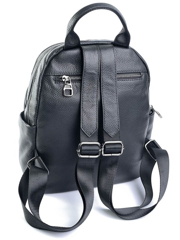 Rucsac dama, 8127, piele naturala, Negru - imagine 2