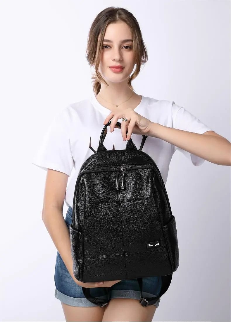 Rucsac dama, Beyza GT2028, piele naturala, Negru - 4 | YEO