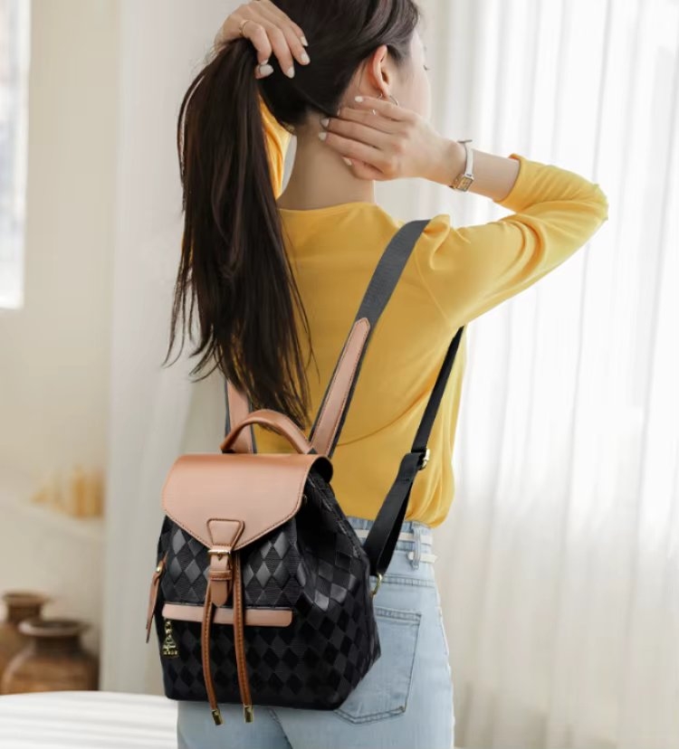 Rucsac dama, Elunara GT3611, Crem/Maro - 1 | YEO