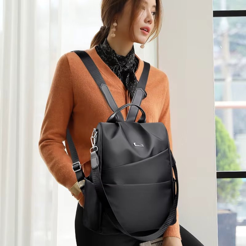 Rucsac dama, Evelynea GT3646, antifurt, Negru - 1 | YEO