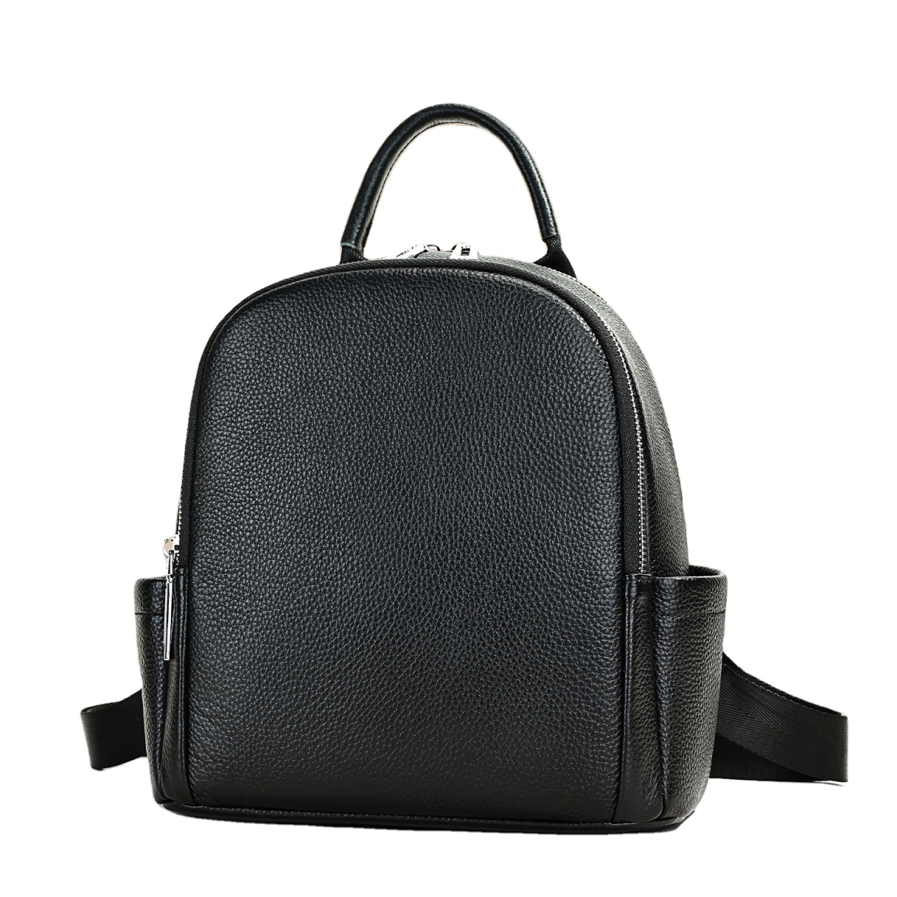 Rucsac dama, Marinela GT3847, piele naturala, Negru