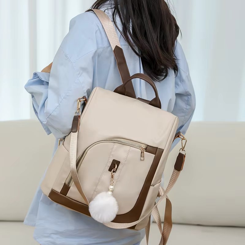 Rucsac dama, Ophelina GT3683, antifurt, Bej - 1 | YEO