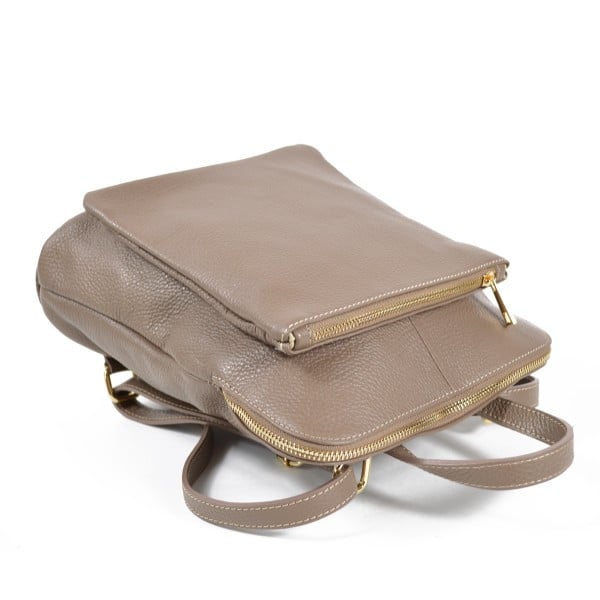 Rucsac dama Zamila GT1559, piele naturala, dark taupe - 3 | YEO