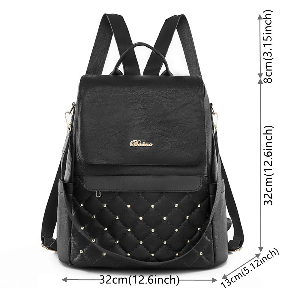 Rucsac de dama, Elanor GT2636, antifurt, Negru - 4 | YEO