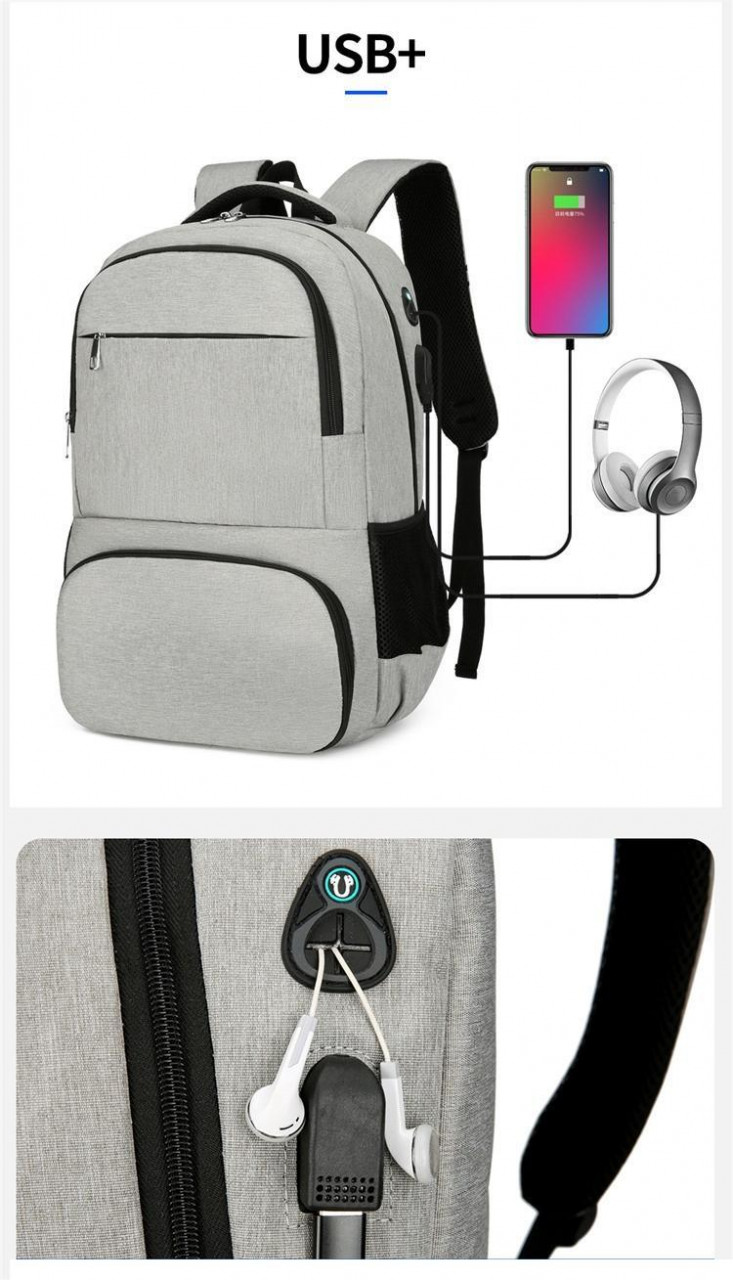 Rucsac pentru barbati, Edmund GT2133, Gri deschis