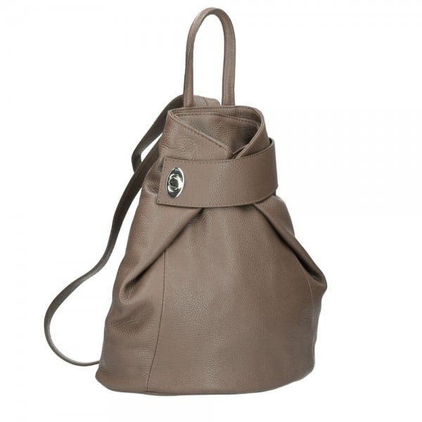 Rucsac pentru dama, Stella GT1491, piele naturala, dark taupe - 2 | YEO