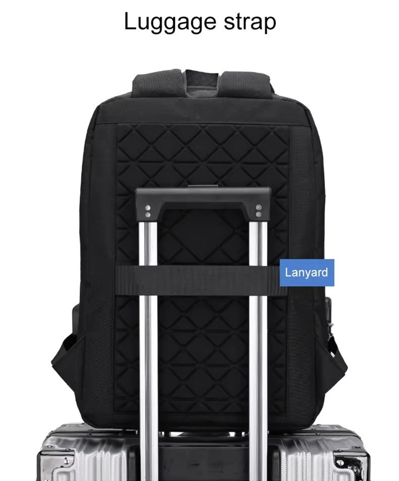 Rucsac unisex, Lorcan GT3751, port USB, Gri - 3 | YEO