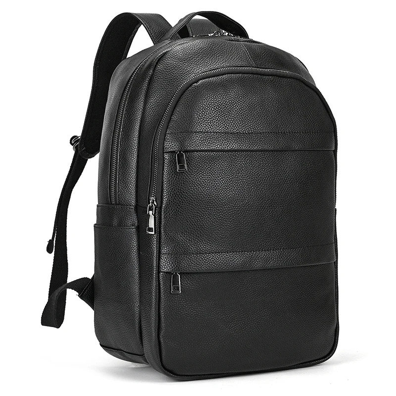 Rucsac unisex, Rylan GT2734, piele naturala, Negru