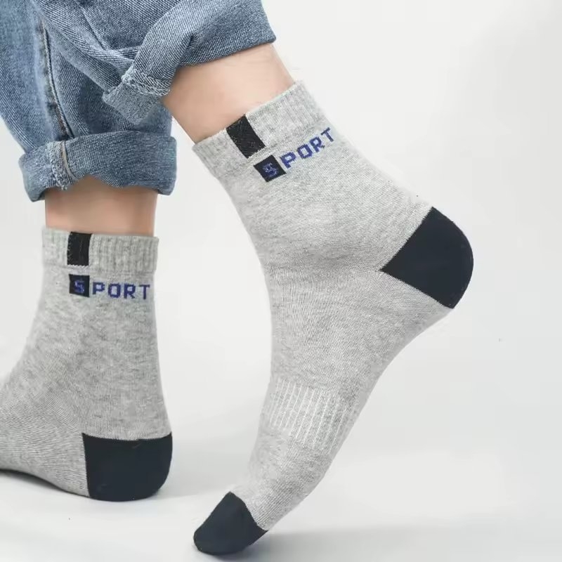 Set 10 perechi de sosete pentru barbati, SS229, gri, marime universala (39-43)