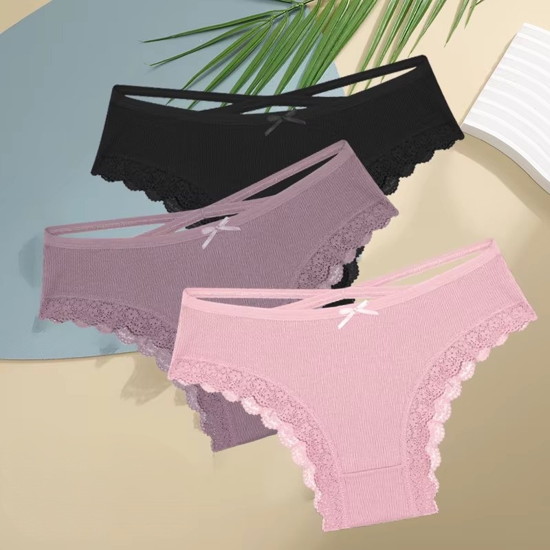 Set 3 perechi de chiloti pentru dama, CH100, Multicolor