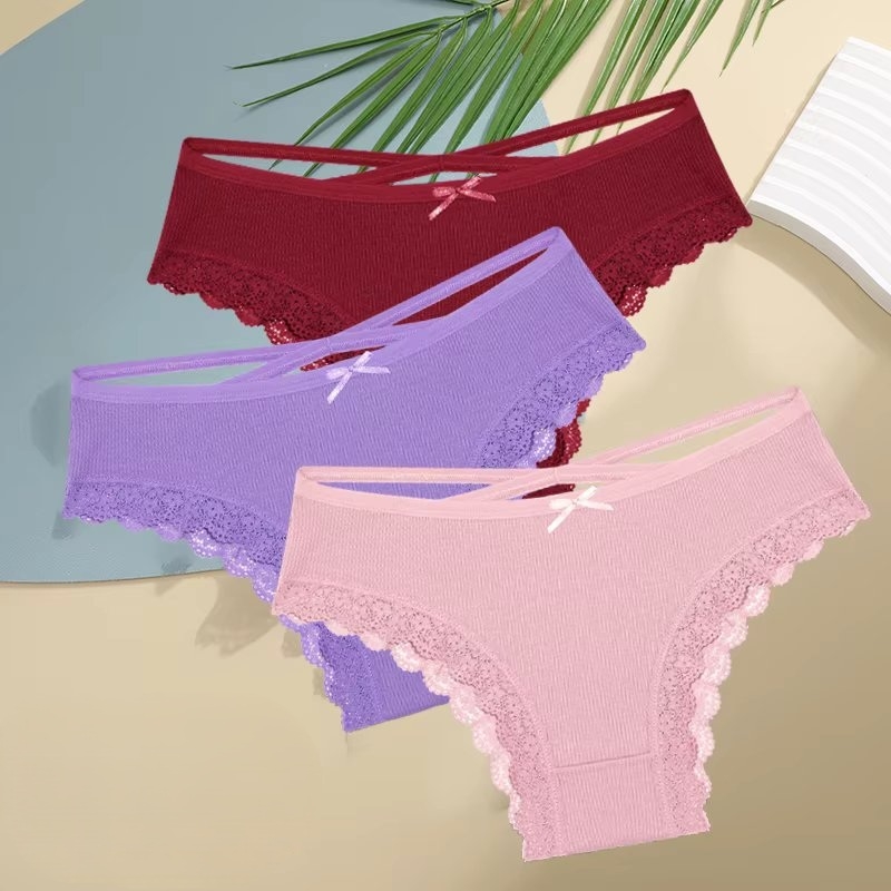 Set 3 perechi de chiloti pentru dama, CH104, Multicolor