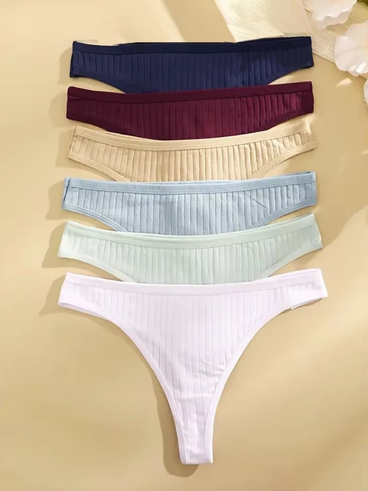 Set 6 perechi de chiloti pentru dama, CH079, Multicolor