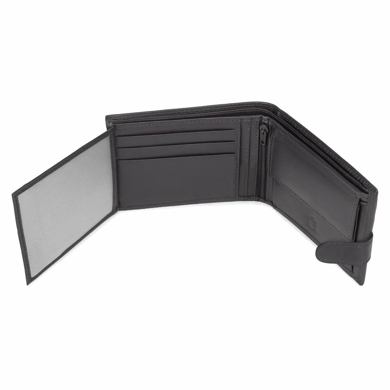 Set cadou pentru barbati, Portofel + Curea, piele naturala, model elegant, SET40, Negru
