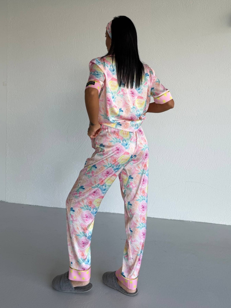 Set pijama dama din doua piese, cu nasturi – 2500374, Sunny Roses - imagine 5