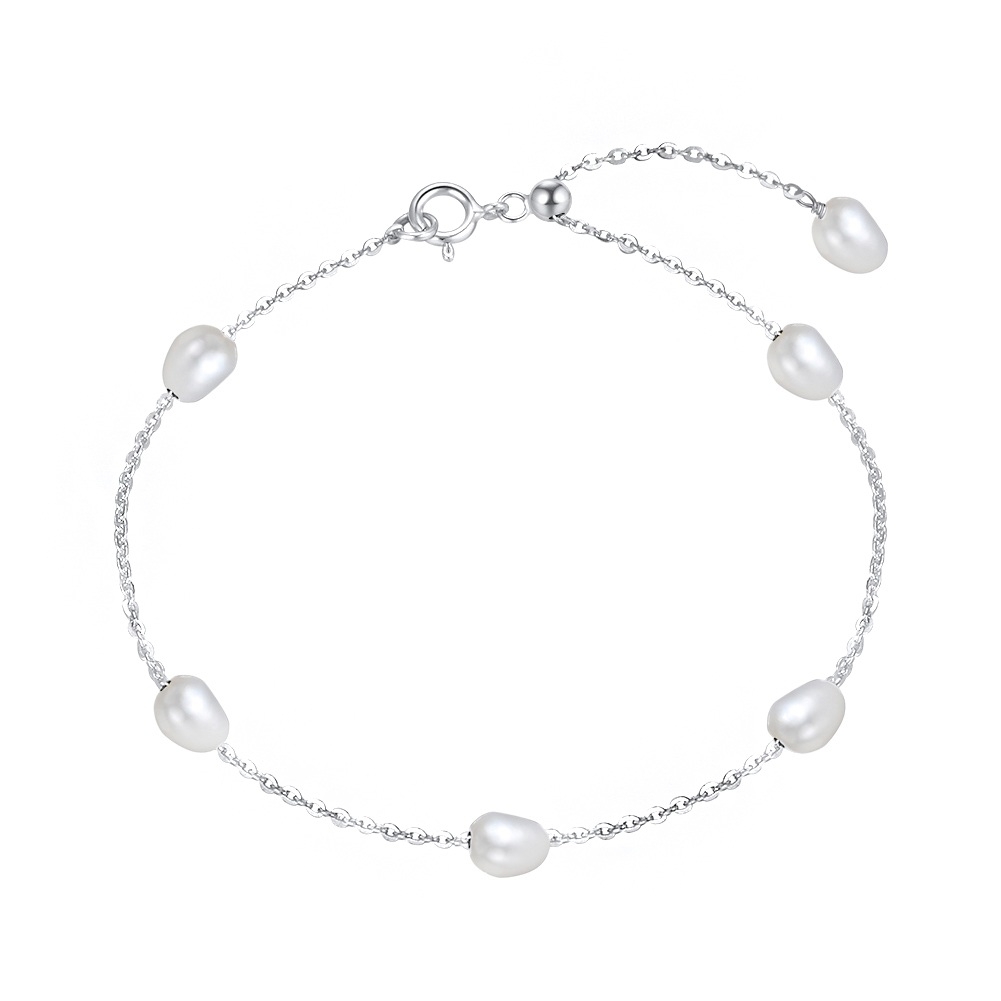 Bratara din argint 925 pentru dama, JW1549, model perle, placata cu rodiu