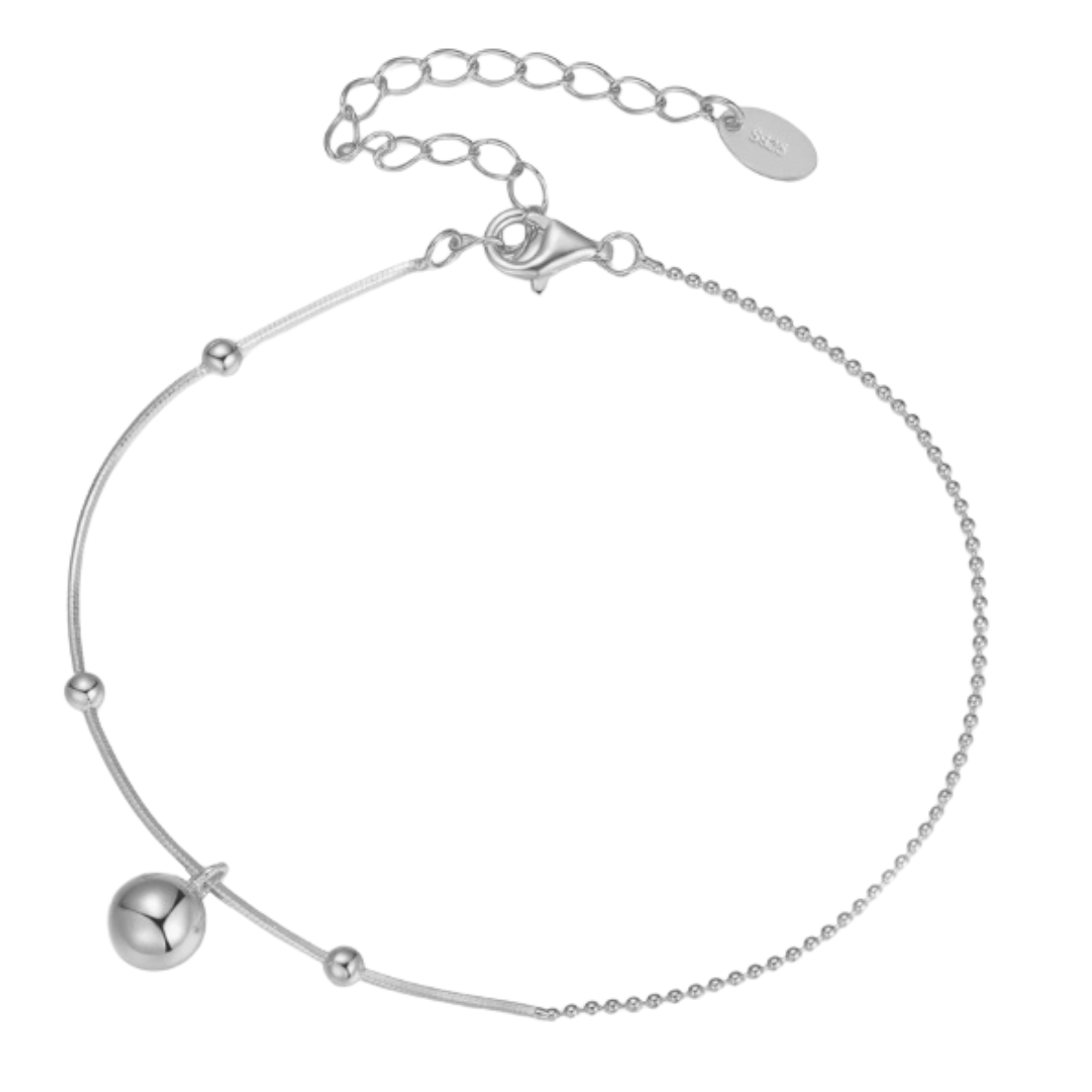 Bratara din argint 925 pentru dama, JW1793, model biluta, placata cu rodiu