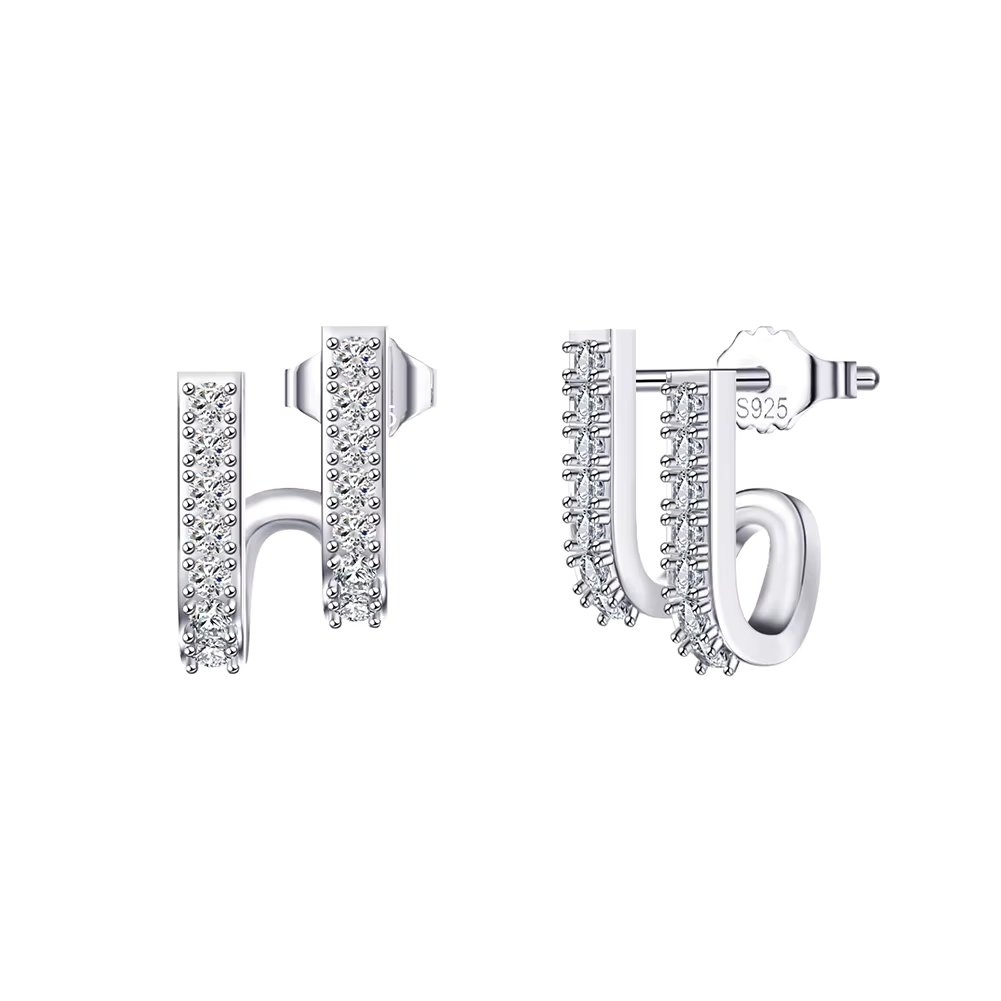 Cercei argint 925, JW1771, model elegant, placati cu rodiu