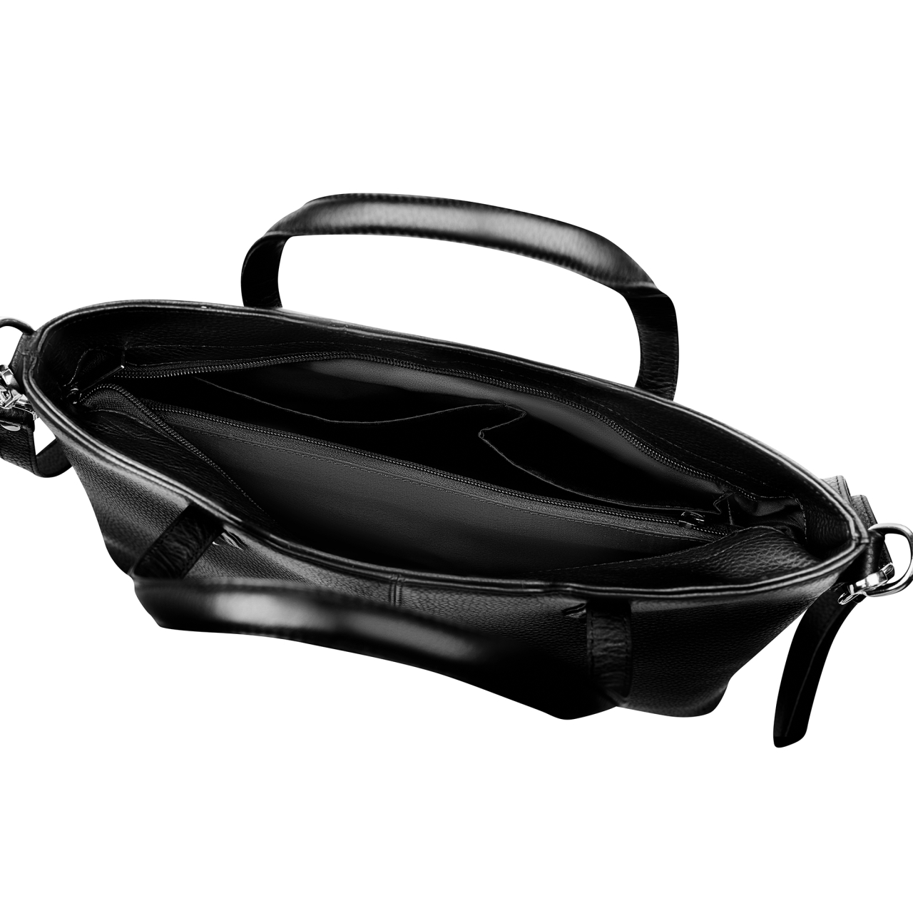 Geanta dama, Caelia GT3644, piele naturala, Negru - 1 | YEO