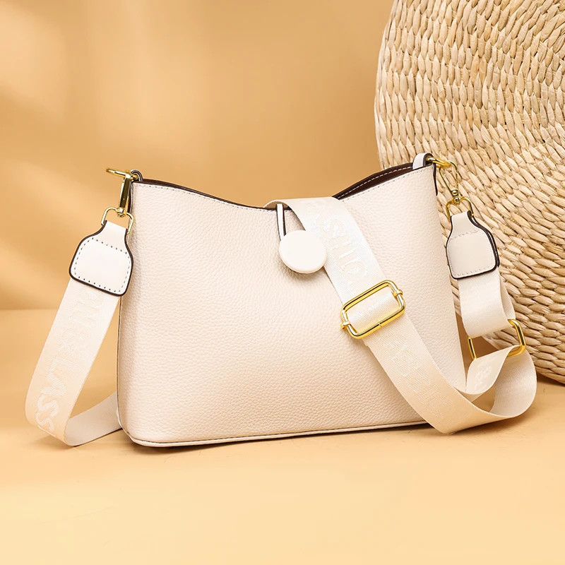 Geanta dama Delis, Anaxandra GT2563, piele naturala, Crem