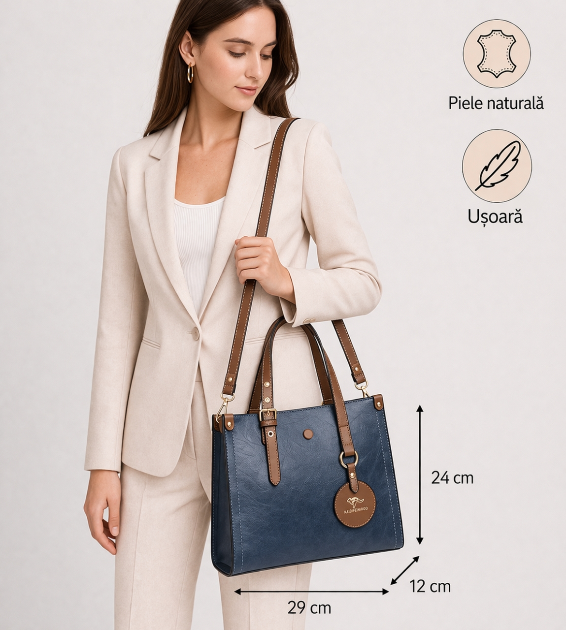 Geanta dama, Flordelis GT2700, Albastru - imagine 2