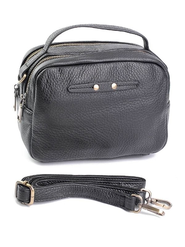 Geanta de dama, 5019, piele naturala, Neagra