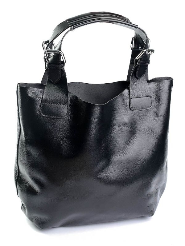 Geanta de dama, 811, piele naturala, Neagra