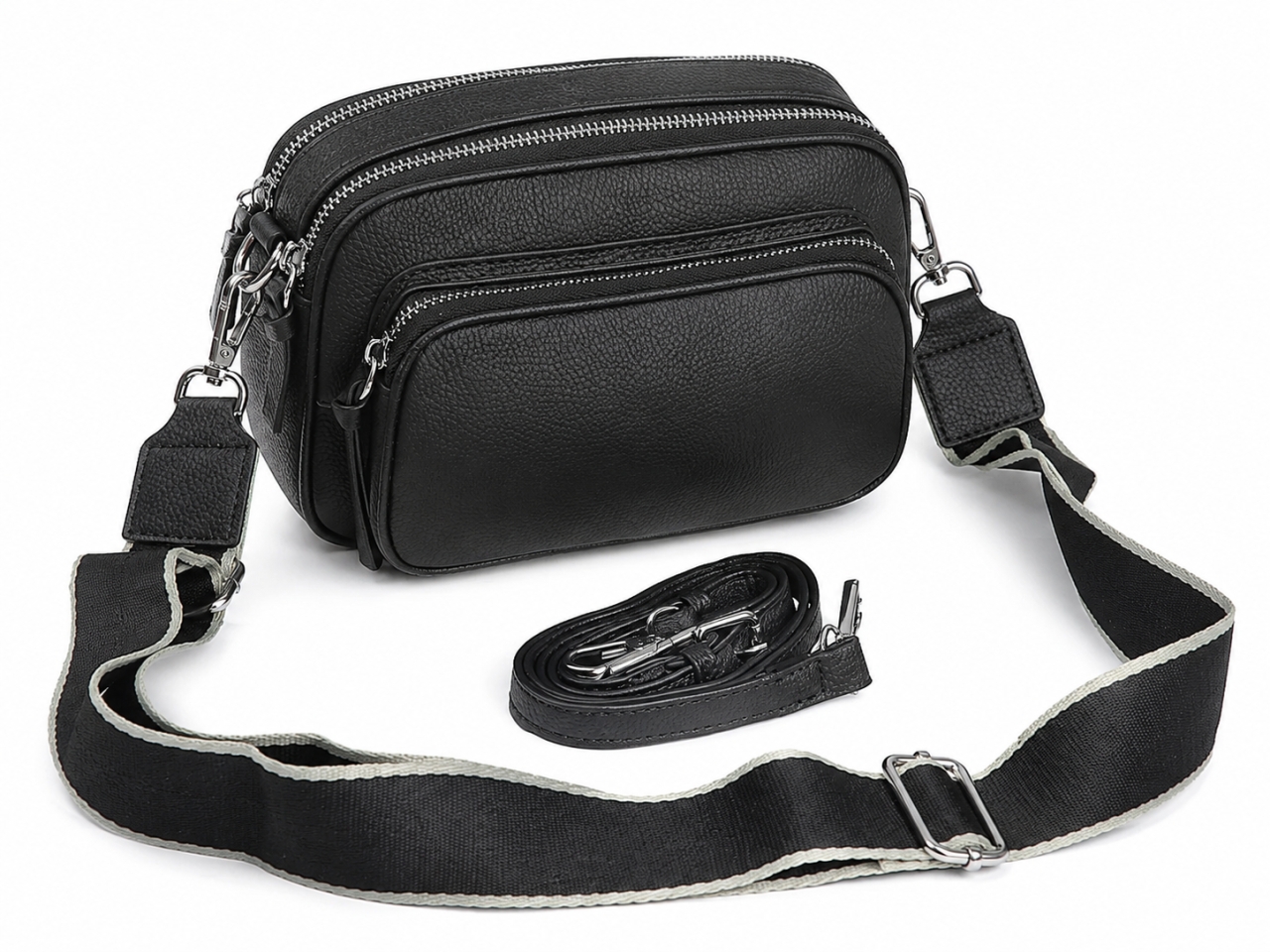 Geanta de dama, 99137, piele naturala, Neagra