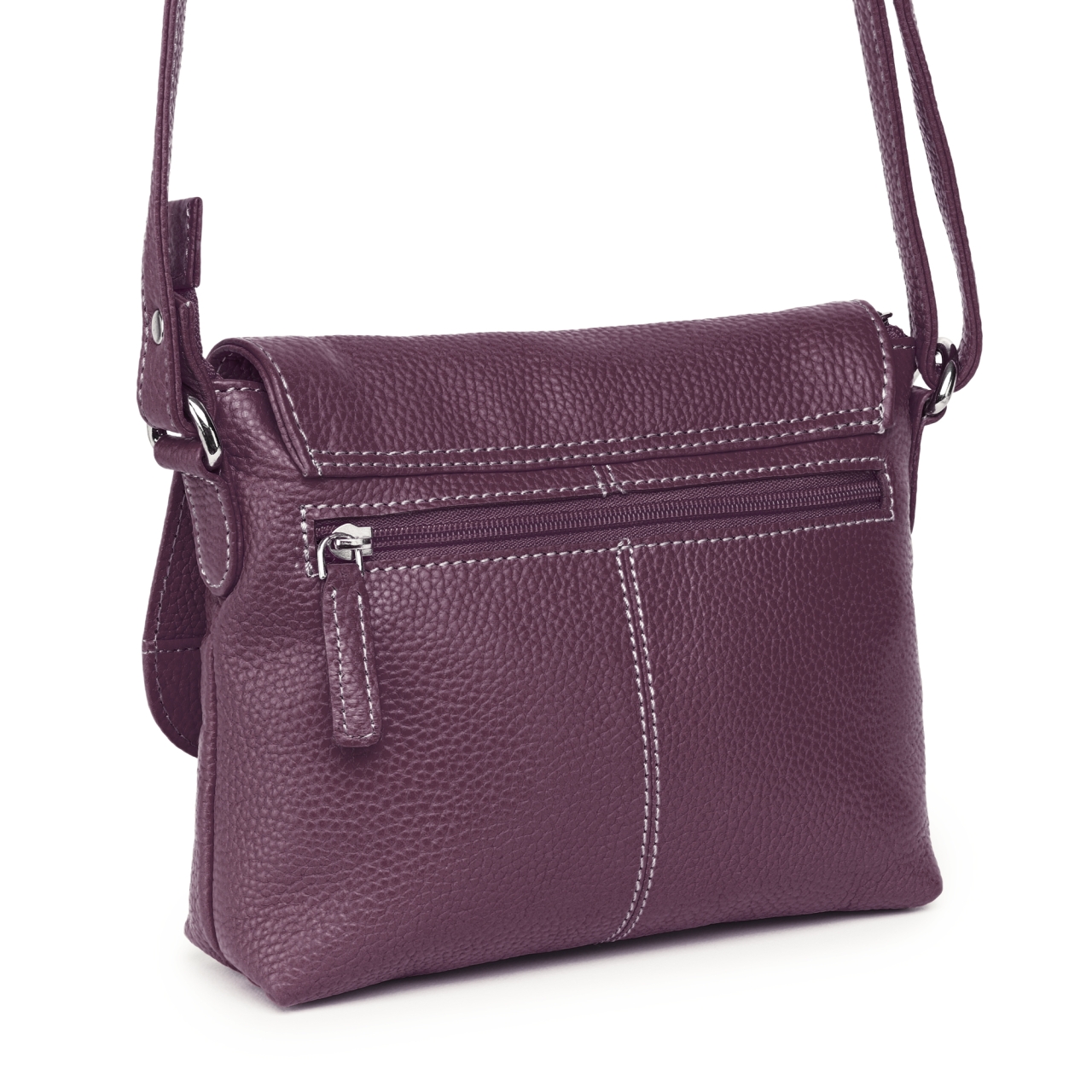Geanta de dama, Mirabela GT3900, piele naturala, Violet - imagine 4