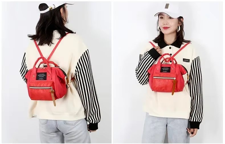 Geanta tip rucsac, Lunaria GT3578, Rosu - 1 | YEO