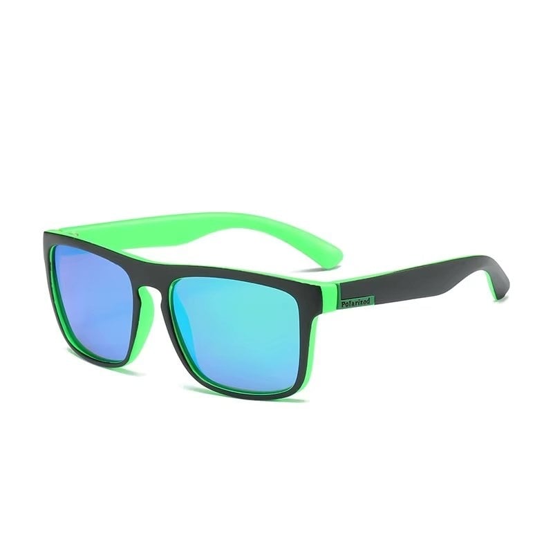 Ochelari de soare unisex, SG019, Negru/Verde