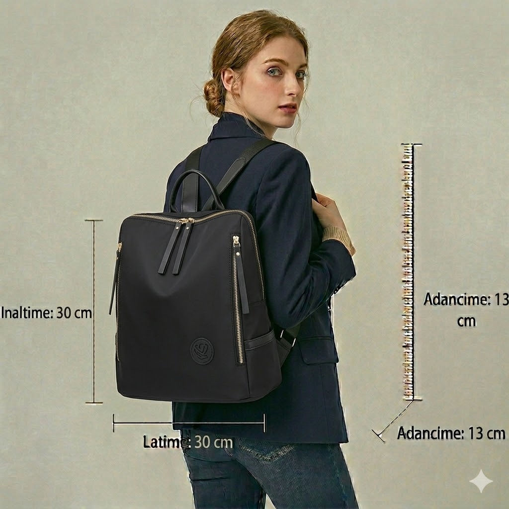 Rucsac dama Cataleya, GT1924, model negru - imagine 2