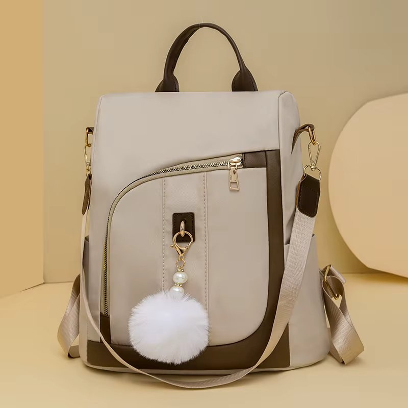 Rucsac dama, Ophelina GT3683, antifurt, Bej - 3 | YEO