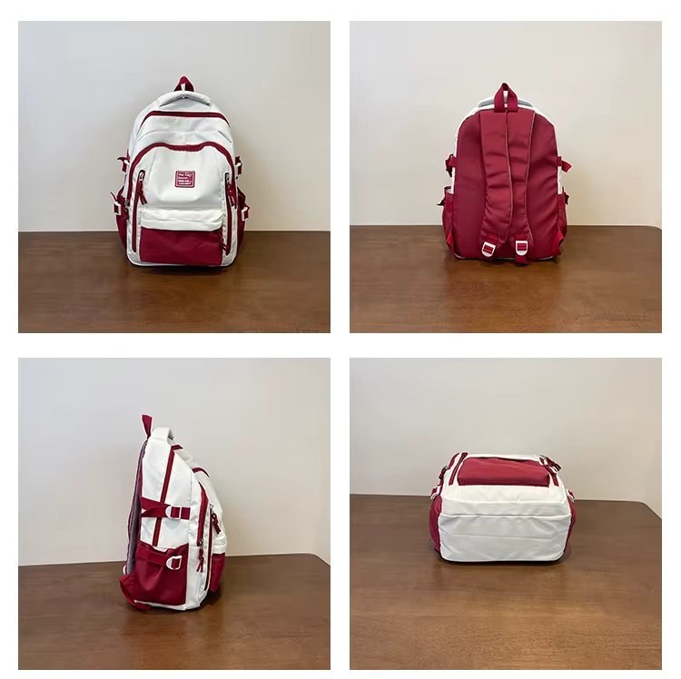 Rucsac dama, Renaya GT3714, Maro/Alb