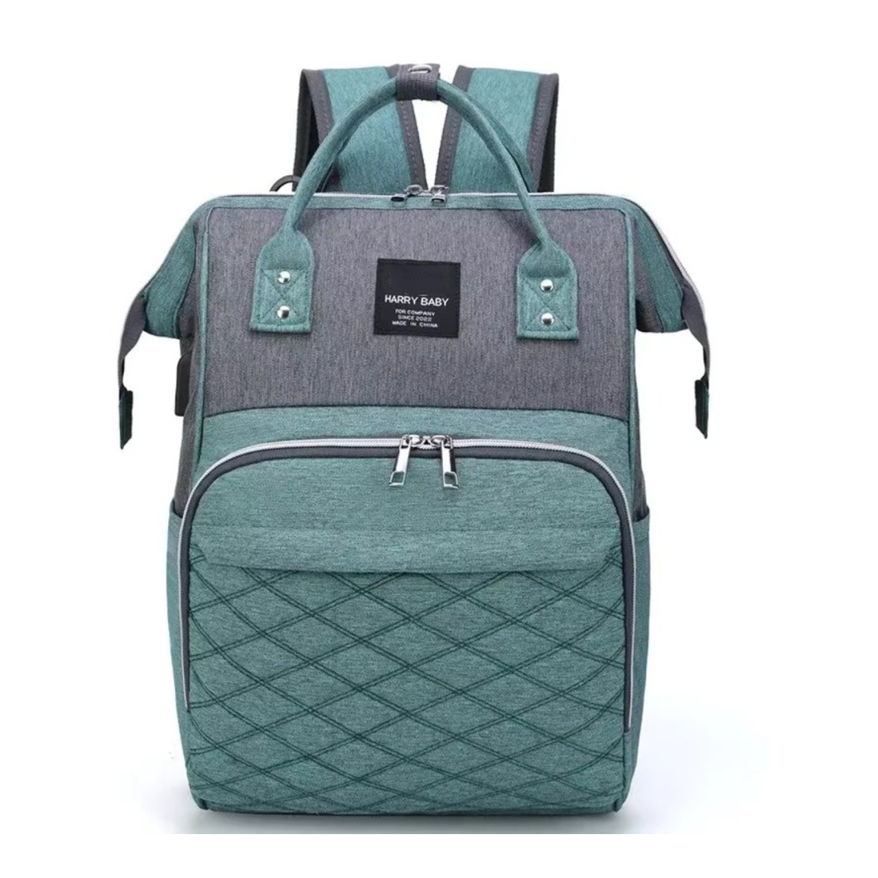 Rucsac multifunctional pentru mamici, Mavina GT3695, Gri/Verde